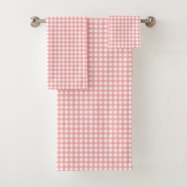 Motif de vérification En vichy rose pâle (En situation)