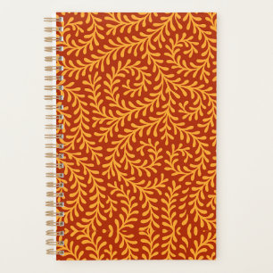 Motif de vigne feuillue jaune doré 