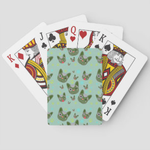 Motif de visage de chien mignon - Cartes à jouer