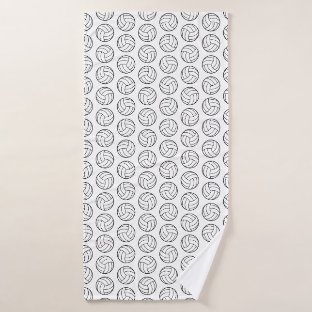 Motif de volley-ball Imprimer COULEUR DE ARRIÈRE - (Serviette de bain)