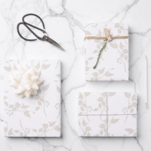 Motif décoratif en feuille beige botanique