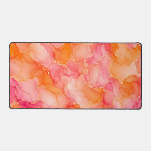 Motif d'encre alcoolique rose orange