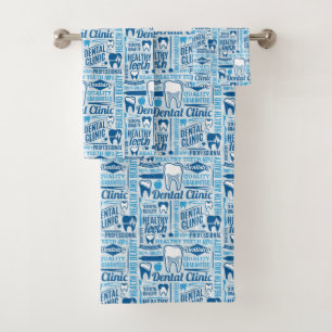 Motif dentaire bleu de clinique