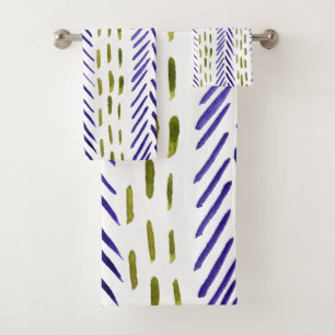 Motif d'épine bovine en violet et vert