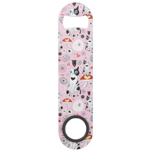motif des chats et des fleurs