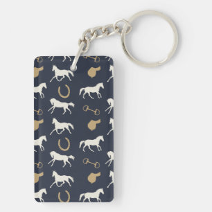 Motif des chevaux anglais or et ivoire