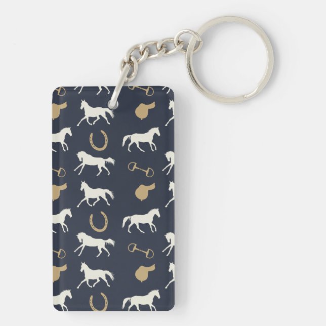 Motif des chevaux anglais or et ivoire (Dos)