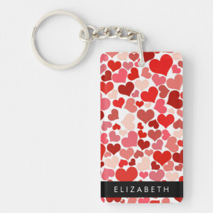 Motif Des Coeurs, Coeurs Rouges, Amour, Votre Nom