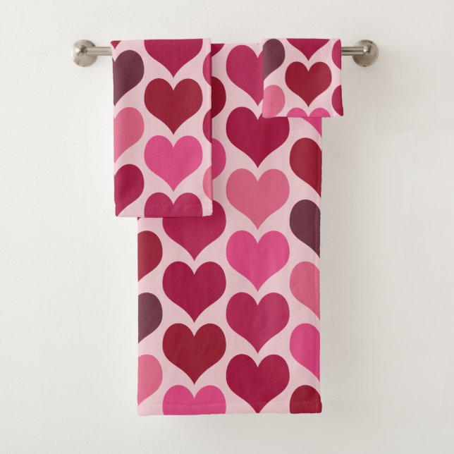 Motif des Coeurs rose et rouge (En situation)