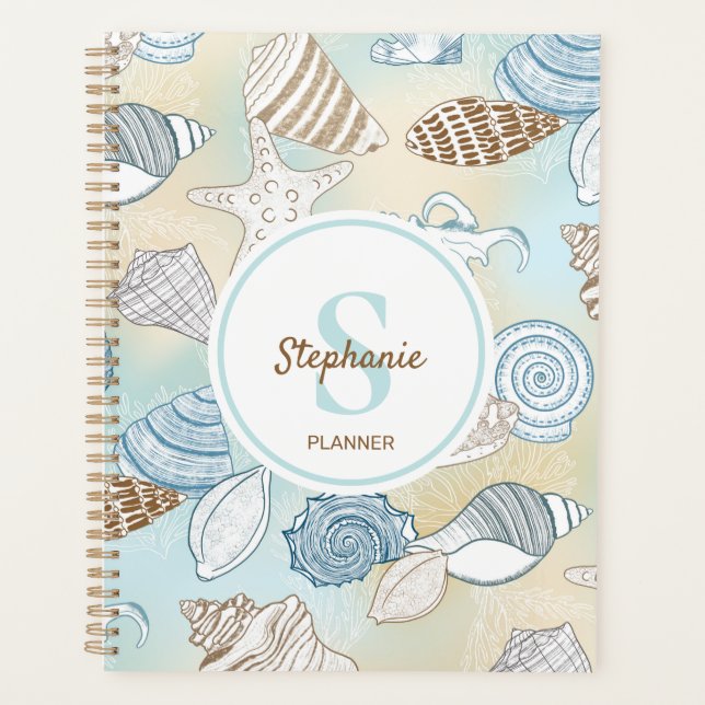 Motif des coquillages Monogrammes de plage (Devant)