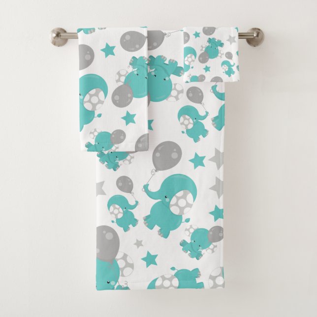 Motif Des Eléphants Bleus, Eléphants Mignons, Étoi (En situation)