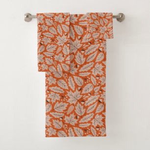 Motif des feuilles d'automne et des araignées oran