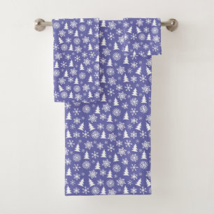 Motif des flocons de neige et des pins