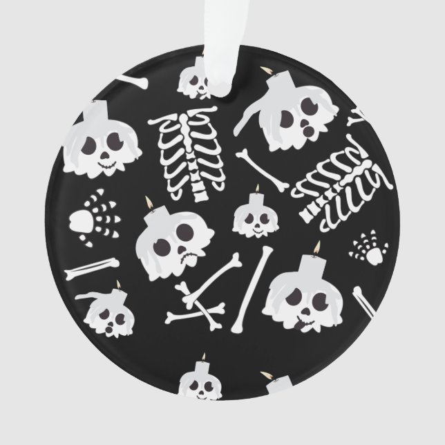 Motif des os crâniens de squelette d'Halloween (devant)