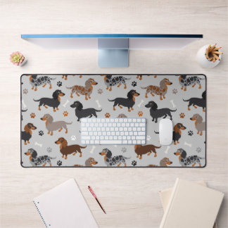 Motif des pattes et des os de Dachshund aux cheveu