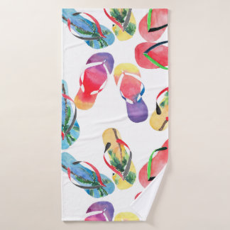 Motif des tongs de plage d'été