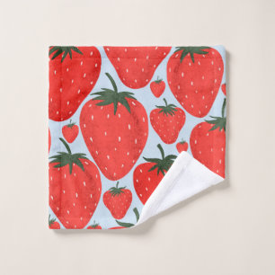 Motif d'été avec fraises isolées à la lumière