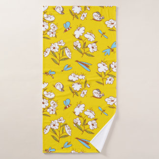Motif d'été sans soudure avec plantes fleuris et