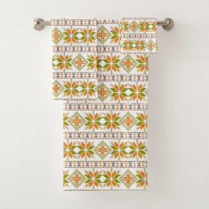 Motif d'étoile abstrait élégant en orange et beige