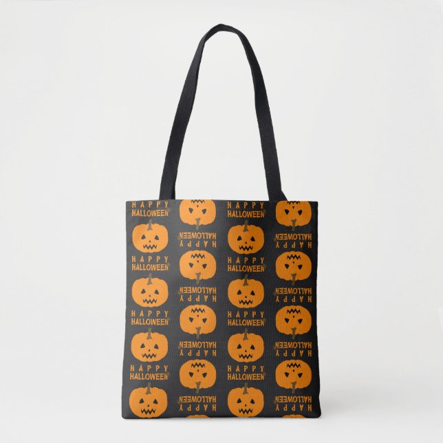 Motif d'Halloween avec Sac fourre-tout Citrouille (Devant)