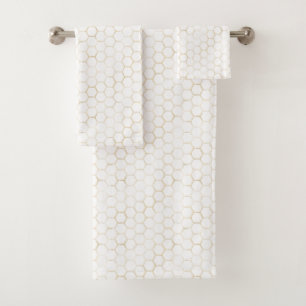 Motif d'Hexagon d'or blanc sophistiqué