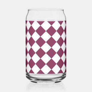 Motif diamant à carreaux blanc et burgundy
