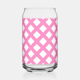 Motif diamant à carreaux rose blanc