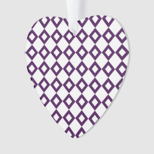 Motif diamant blanc et violet