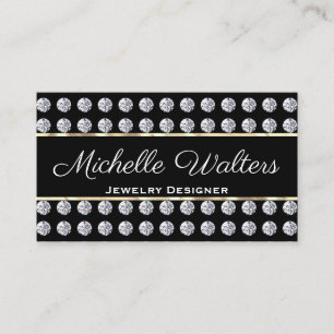 Motif diamant   Carte de visite Gold Trim