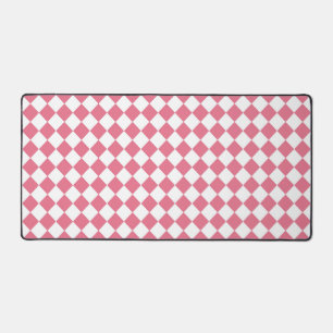 Motif diamant du Vérificateur blanc rose
