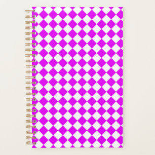 Motif diamant du Vérificateur blanc rose