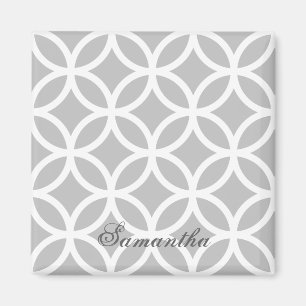 Motif diamant gris Magnet personnalisé