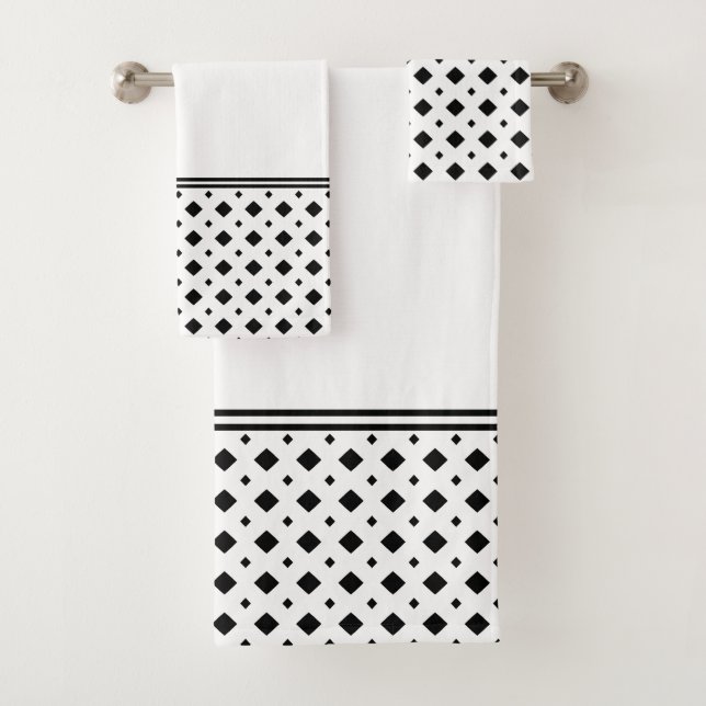 Motif Diamant noir et blanc (En situation)