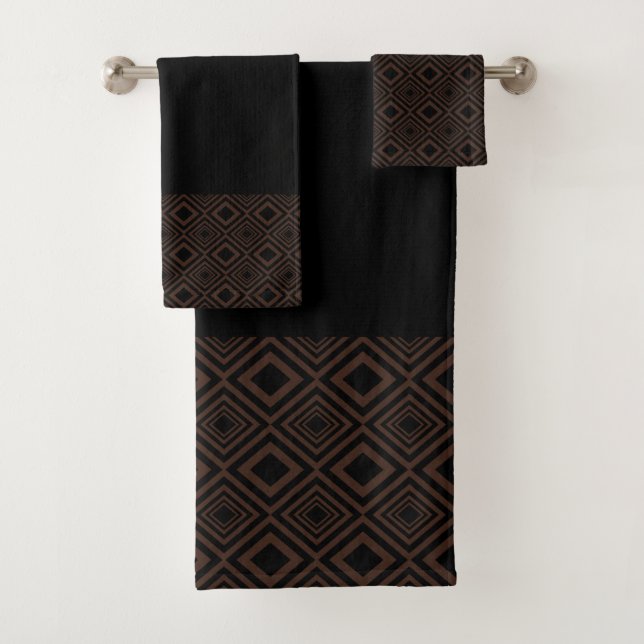 Motif diamant noir et cuivre (En situation)