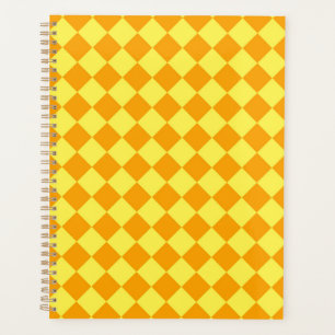 Motif diamant orange jaune Checker