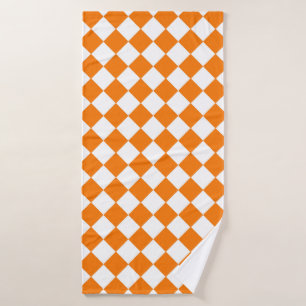 Motif diamant Orange White Checker