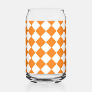 Motif diamant Orange White Checker