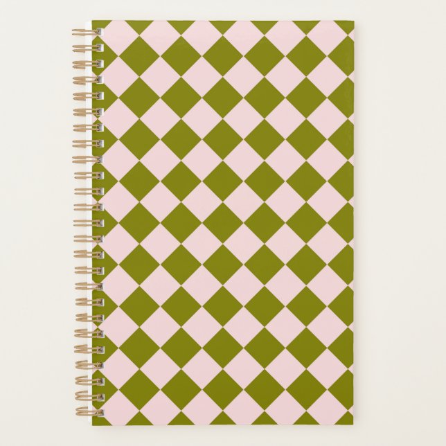 Motif diamant Pink Green Checker (Devant)