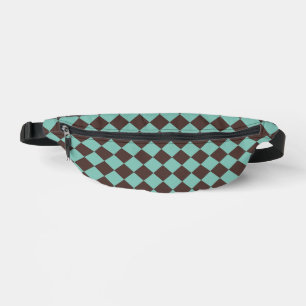 Motif diamant turquoise Brown Checker