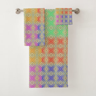 Motif diamanté alternatif aux couleurs de l'arc-en