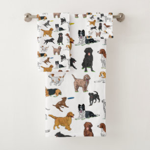 Motif d'illustrations de chiens mignons