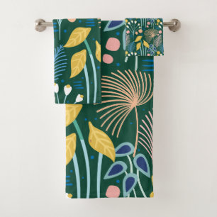 Motif d'illustrations du jardin floral moderne en