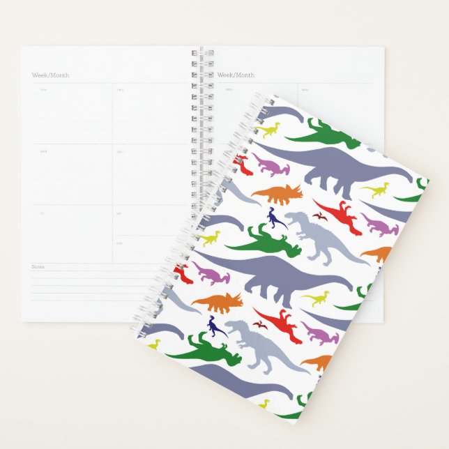 Motif Dinosaure coloré (Lumière) (Devant avec enveloppe)