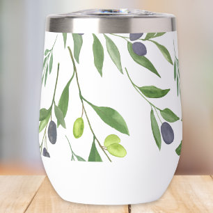 Motif d'olive de campagne française à l'aquarelle