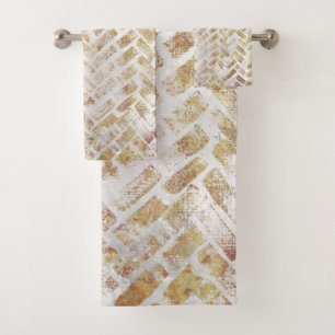 Motif d'or moderne en détresse - Herringbone