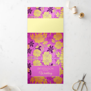 MOTIF d'or rose ORIENTAL - Carte d'invitation