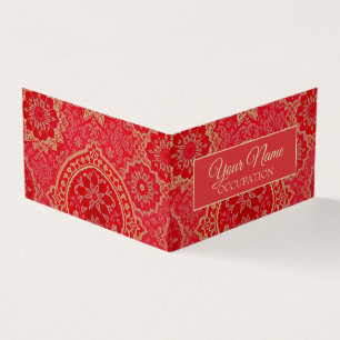 MOTIF d'or rouge ORIENTAL - Carte de visite