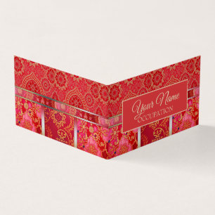 MOTIF d'or rouge ORIENTAL - Carte de visite