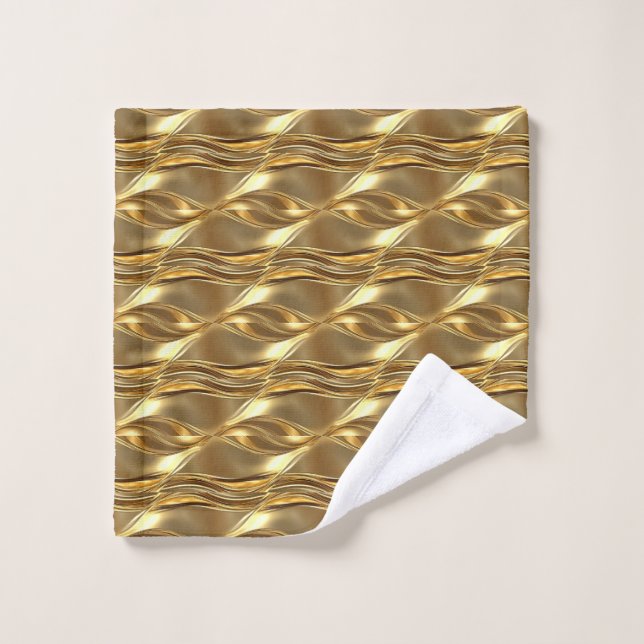 Motif doré captivant (Gant de toilette)