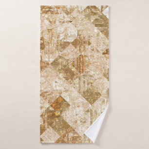 Motif doré en mosaïque abstraite
